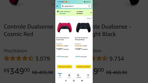 R$299,00 Controle DualSense PS5 - Black Friday