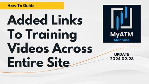 Added Training Video Links Across Entire Site - My At-The-Money Machine - MyATMM.com