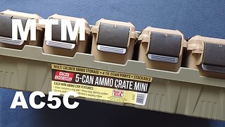 MTM CASE-GARD, AC5C - 5-Can Ammo Crate Mini, Dark Earth, Made in USA