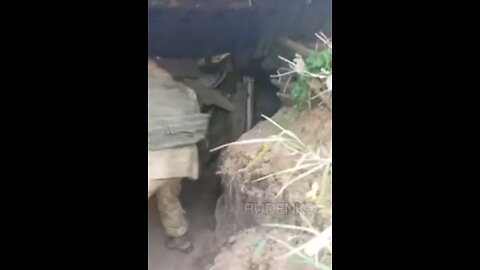 a Ukro pig blows up his comrades with a grenade after they refused carry out an order
