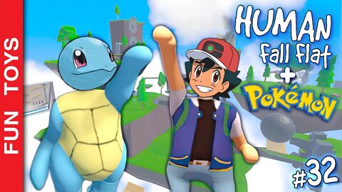 Human Fall Flat + Pokémon = Muita Confusão! 😂😂😂 Ash e Squirtle juntos tentando desvendar a fase! #32