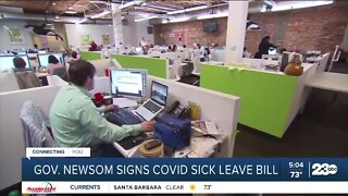 Governor Gavin Newsom signs COVID sick leave bill