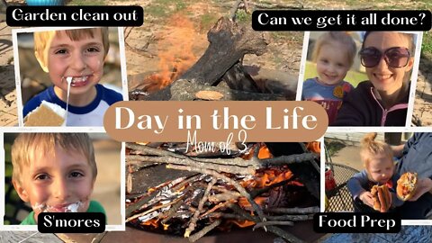 DAY IN THE LIFE OF A MOM OF 3 || Stay at Home Mom || Weekend projects || Food Prep + Garden Prep