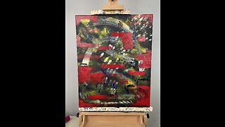 "New World Order" Acrylic Painting Demonstration, Abstract Art 24x30