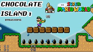 Chocolate Island 1 | All Dragon Coins | Super Mario World