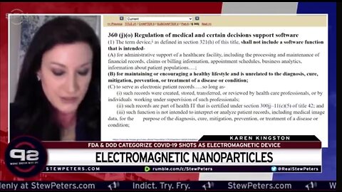 Karen Kingston: DoD Contract with Pfizer Reveals mRNA Shots are ELECTRONIC DEVICES