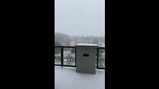 Snowing on my Balcony