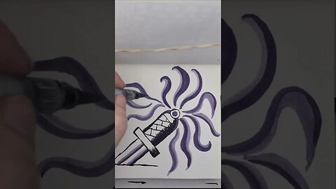 Take a Stab at Creativity With Inktober 2023 Day 15 #Inktober #inktober2023 #doodle #timelapse