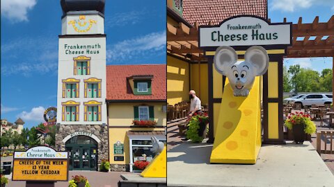 A look at Frankenmuth Cheese Haus (House) located in Frankenmuth Michigan and the Figurinespiel