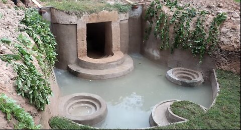 Unbelievable! Build Most Amazing Underground Deep Pool With Secret Underground House