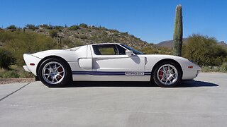2006 Ford GT 5.4 Liter Supercharged V8 White & Blue Stripes & Ride - My Car Story with Lou Costabile