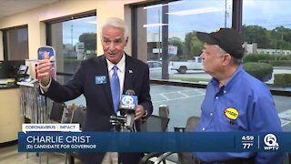 Charlie Crist makes stop in Palm Beach County to promote COVID-19 vaccine