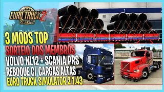 ▶️VOLVO NL 12 + SCANIA PRS + PACK CARGAS ALTAS EURO TRUCK SIMULATOR 2 1.43