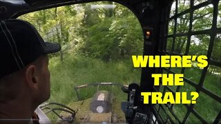 Mowing Trails, Overgrown roads, Kioti vintage, Illinois land & Bobcat T650