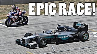 LEWIS HAMILTON: F1 CAR vs YAMAHA R1M SUPERBIKE!! ➡️ EPIC RACE!