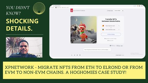 Xpnetwork - Bridge NFTS From ETH to Elrond Or From EVM To Non-EVM Chains. A Hoghomies Case Study!