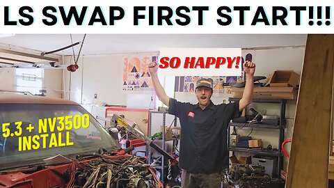 1989 Chevy S10 Blazer LS Swap NV3500 Part 3 - Engine install and FIRST START!