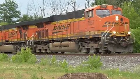 BNSF Loaded Grain Train from Sterling, Ohio July 1, 2022