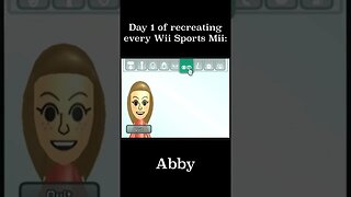 How to make Abby from Wii Sports #shorts #nintendo #mii #tutorial