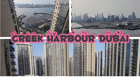 Beautiful view to creek harbour Dubai