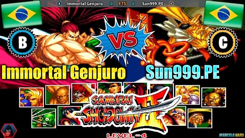 Samurai Shodown II (Immortal Genjuro Vs. Sun999.PE) [Brazil Vs. Brazil]