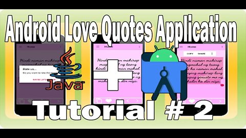 How to create A Love Quotes Application in Android Studio Tutorial 2