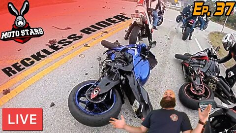 🔴LIVE Motorcycle Class / Reviewing @Moto Stars Motorcycle Crashes & Close Calls / Riding SMART 37