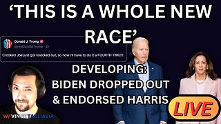 WATCH LIVE: TURMOIL as BIDEN DROPS OUT of 2024 race & Endorses Harris, TRUMP