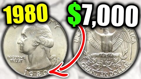 1980 QUARTERS WORTH MONEY - RARE QUARTER COINS TO LOOK FOR IN POCKET CHANGE!!