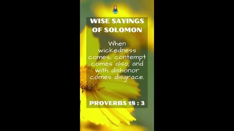 Proverbs 18:3 | NRSV Bible - Wise Sayings of Solomon