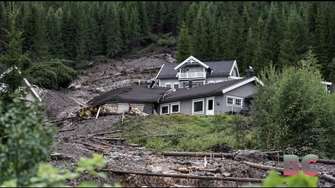 Storm continues to sweep over the Nordics, causing landslides