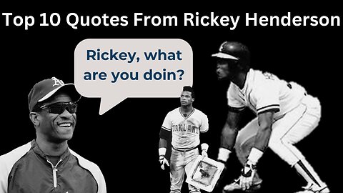 Rickey Henderson: The Art of Swagger in Words