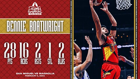 Bennie Boatwright Highlights [San Miguel vs Magnolia Finals Game 1 | Feb. 2, 2024]