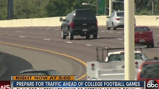 Prepare for traffic ahead of College Football games