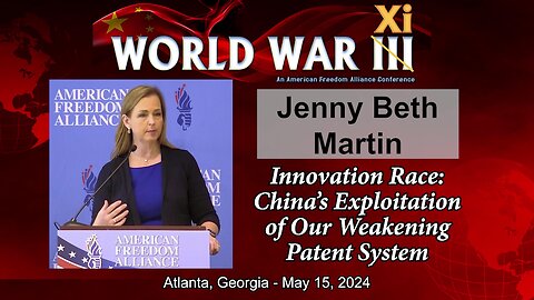 Jenny Beth Martin: Innovation Race - China's Exploitation of our Weakening Patent System