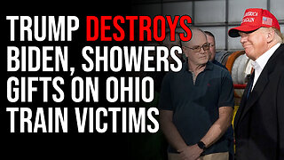 Trump DESTROYS BIDEN, Showers Gifts On Ohio Train Victims, Biden Betrays America