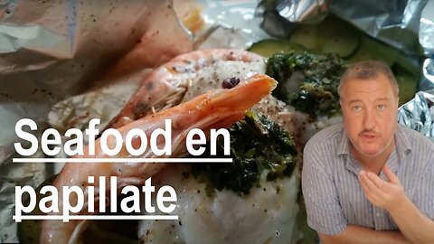 Seafood en papilotte, the perfect way to bbq fish
