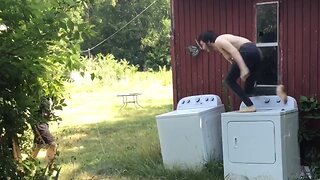 WWE Match on a trampoline: Daniel Drake vs Zachary Fox