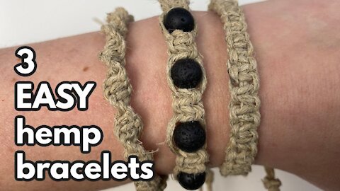 How To Make Easy Hemp Bracelets | 3 Macrame Patterns