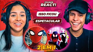 2 EM 1 | Iron Master & Papyrus - Rap do Espetacular Homem Aranha e do Aranhaverso | React em Casal 🔥