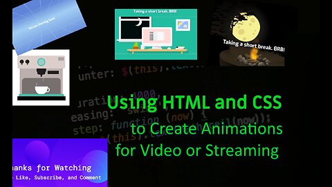 How To make simple transition animations for streaming or videos -- with examples.