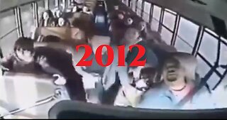 13 year old stops bus after driver falls ill - 2012 - Not CV jab related