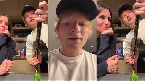 Ed Sheeran's Impromptu Kitchen Jam with Courteney Cox | Late Rent Apology Performance