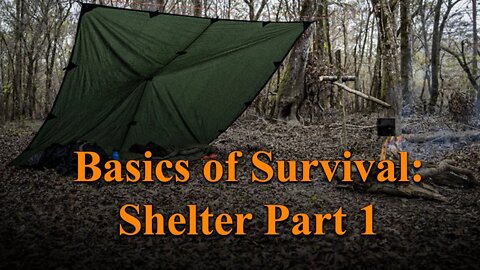 Basics of Survival: Shelter part 1