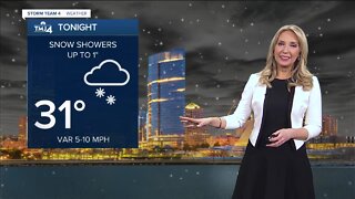 Snow moves in overnight