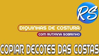 Como Copiar Decote Costas de Camisa - DEP 58