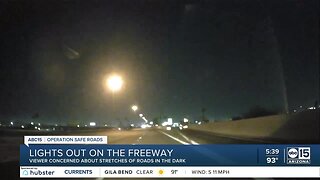 Why are some freeway lights off in the Valley?