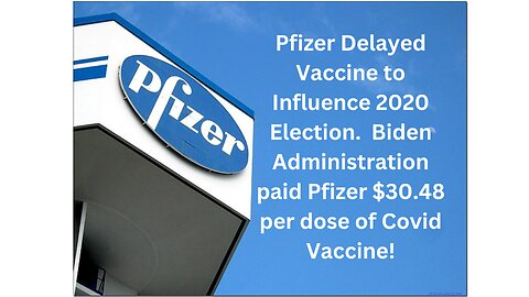 Uncovered: Pfizer’s Role in Securing Biden’s 2020 Election Win