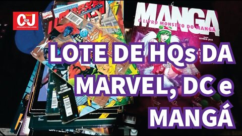 Lote de HQs da Marvel, DC e Mangá