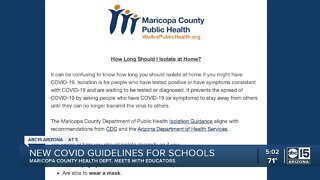 Maricopa County Health Dept. meets with school leaders on COVID-19 spread